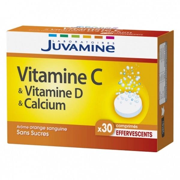 VITAMINE C & VITAMINE D & CALCIUM
Sans sucres
30 Co / Effervescents