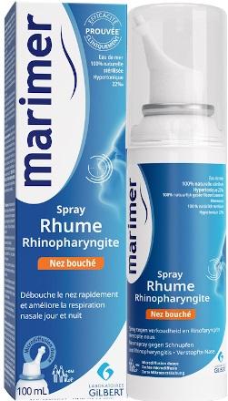 Spray Rhume Rhinopharingyte Eau de Mer 22% - Nez Bouché, 100ml